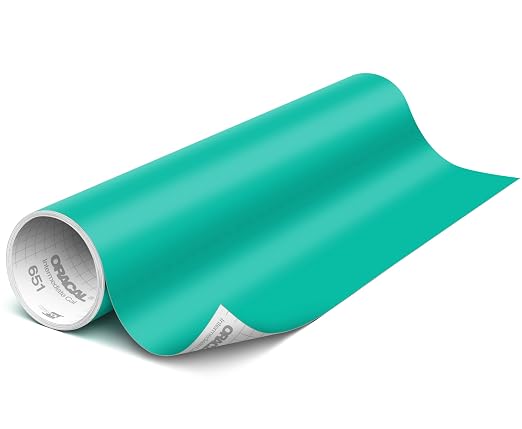 ORACAL 651 Matte Turquoise Vinyl Durable Roll Easy to Weed Permanent Adhesive by Orafol