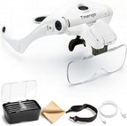 Rechargeable Lighted Headband Magnifier – Hands-Free Magnifying Tool by TMANGO