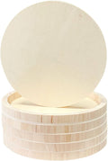 12 Inch 6 Pack Wood Art Panels Round Shaped Unfinished Wooden Canvas Panels by Cregugua