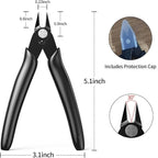 Small Wire Cutters 5-Pack Diagonal Flush Cutters 5" Black | - Image 6