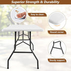 FDW 8FT Folding Table Half Portable Foldable Table Picnic Table - Image 5