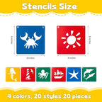 20 PCS Ocean Creatures Stencils - Image 3