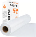 HTVVETUR White Iron on Vinyl Roll 12" x 100ft, HTV Heat Transfer Vinyl by HTVVETUR
