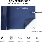 FUNKAKA Navy Blue HTV Heat Transfer Vinyl Rolls, Adhesive Vinyl - Image 2