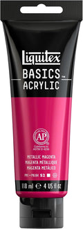 Liquitex BASICS Acrylic Paint, 118ml Tube, Metallic Magenta by Liquitex