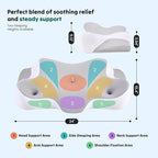 DUMOS Cervical Neck Pillow for Sleeping, Cooling Ergonomic Memory Foam Pillow - Image 8