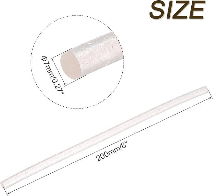uxcell Mini Hot Glue Sticks for Glue Gun 7mm x 200mm Glitter Transparent Pink - Image 2