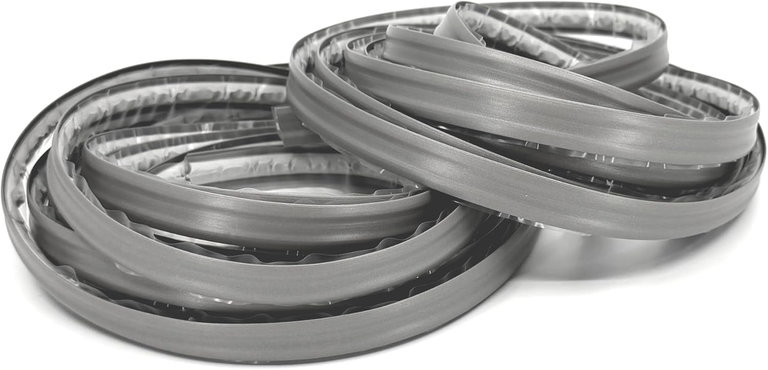 InstaTrim The Original Flexible Trim - 2-Pack of 10ft Grey 1/2" Wide Caulk Tape - Adhesive Trim with Many Uses Including Caulking for Bathtubs, Sinks, Counters, Tile, Floors - Made in USA