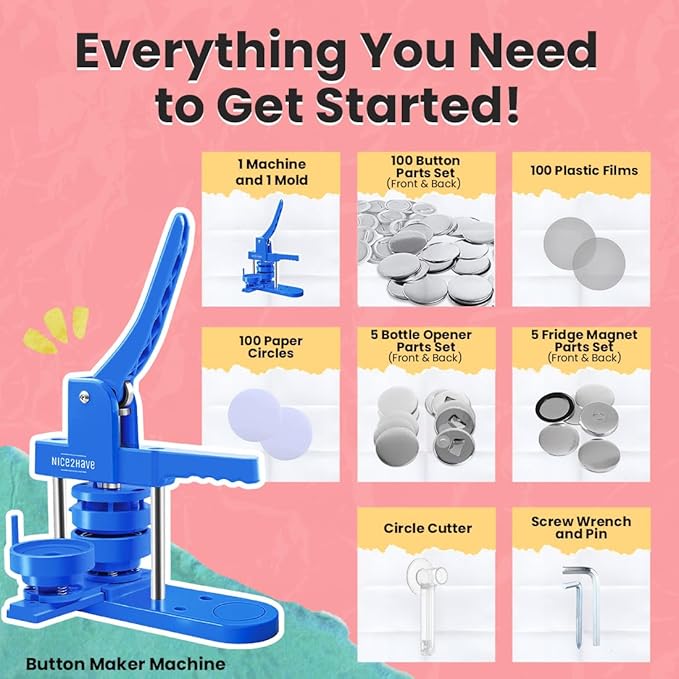 Button Maker Machine 3 Inch Pin Maker Kit - Image 3