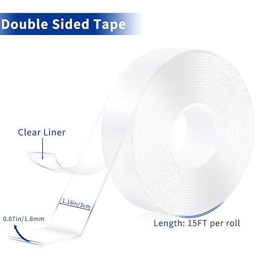 Double Sided Tape Heavy Duty 2 Rolls Nano Tape - Image 2