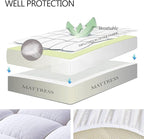 EASELAND OlympicQueen Mattress Pad Pillow Top Mattress Cover Quilted Fitted - Image 3