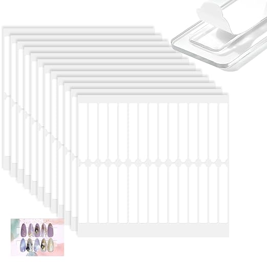 BQAN Double Sided Nail Tape for Press On Nails Display 12 Sheets | 360Pcs Clear by BQAN