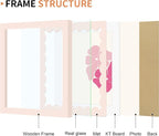8x8 Picture Frame with Wavy Mat, Wooden Real Glass 8 x 8 Photo Frame - Image 5
