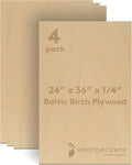 Baltic Birch Plywood 24 x 36 x 1/4 Inch - 6 mm Craft Wood by Woodpeckers