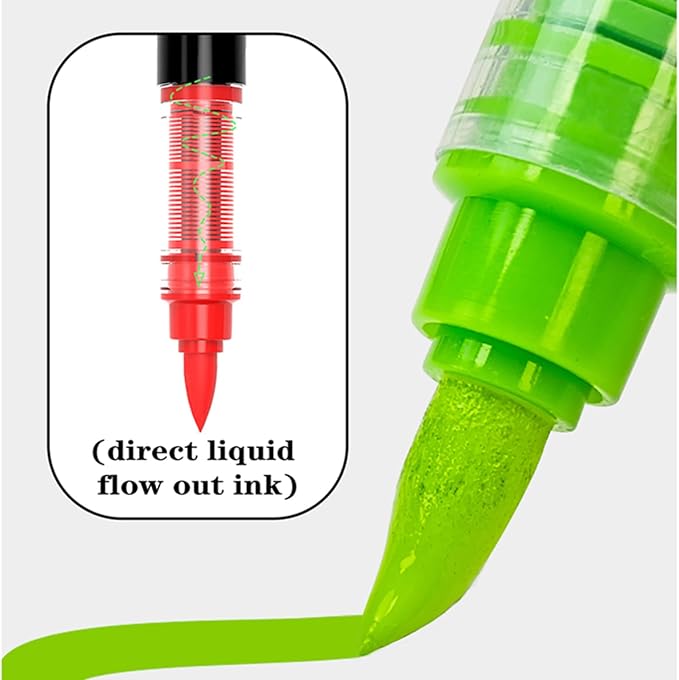Acrylic Paint Markers Pens, 24 Vivid Colors Acrylic Markers Set, Direct Liquid - Image 6
