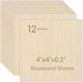 12 Pack Plywood Sheets, Unfinished Wood Boards Blanks by Hosifiy