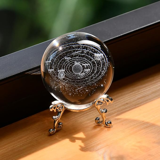 3D Solar System Crystal Ball Glass Universe Gifts | 60mm Glass Astronomy Globe - Image 5