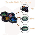 Magnetic Board Game Storage Trays, Hexagonal Modular Organizer, Flexibility - Image 4