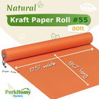 PerkHomy OrangeRed Kraft Paper Roll 17.5" x 960" - Image 2