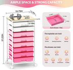 Goovilla Rolling Cart with Drawers, Utility Cart Organizer with 8 Removable - Image 2