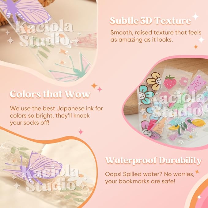 Kaciola 36 Sheets Smutty Theme UV DTF Bookmark Wraps, Acrylic Bookmark Blanks - Image 4