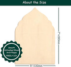 12 Pack Unfinished Gothic Arch Wood Plaque, 5” x 7” Basswood Shield Plaque - Image 2
