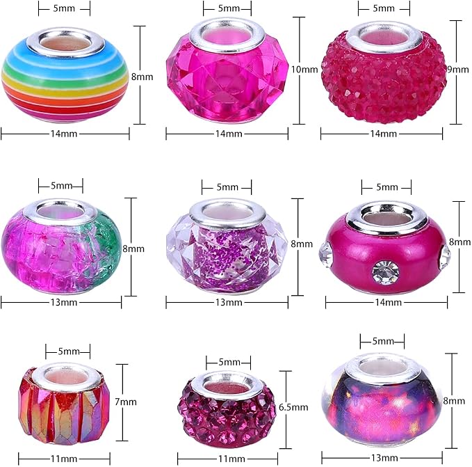 European Large Hole Spacer Charm Beads - Image 3