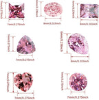 Pink Gemstone Color Cubic Zirconia Loose Beads Unset - Image 2