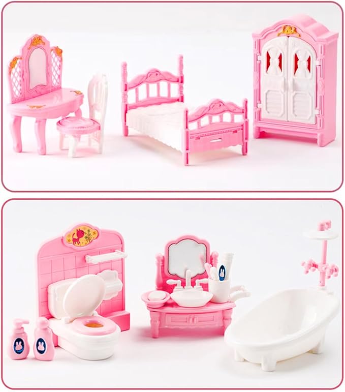 35 Pcs Dollhouse Furniture Accessories Set Mini House Furniture Small Dollhouse - Image 2