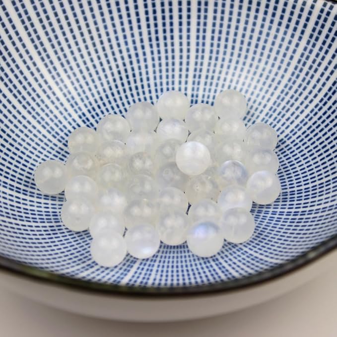 MJDCB Natural Round Stone Beads 4mm Blue Moonstone Loose Gemstone Beads - Image 6