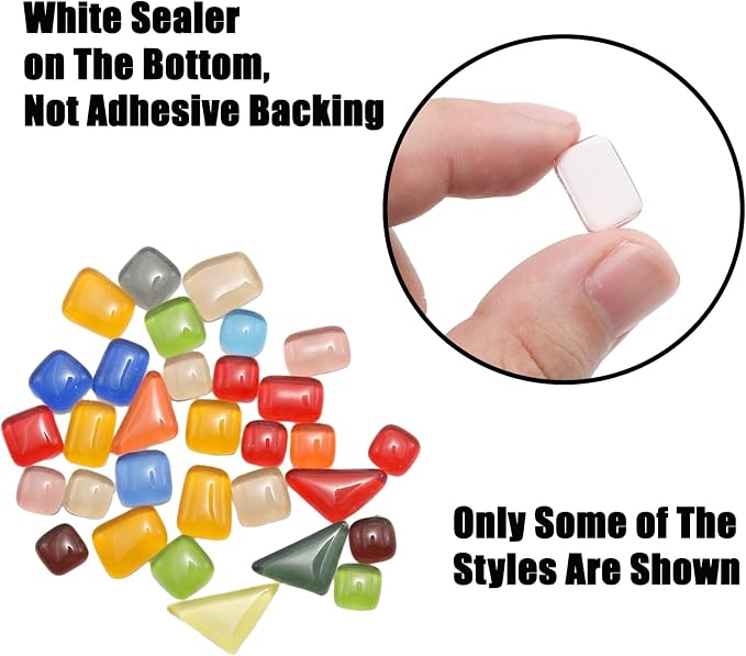 200g Assorted Colors Irregular Crystal Glass Mosaic Tiles, Colorful Glass - Image 3