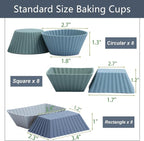 24Pack Silicone Muffin Cups, Reusable Cupcake Liners Molds - Image 4