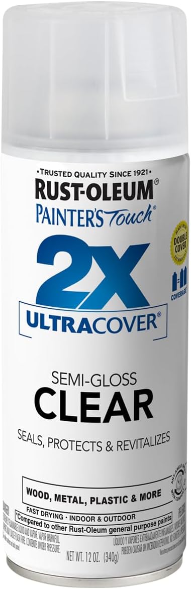 Rust-Oleum 249859 Painter's Touch 2X Ultra Cover Spray Paint, Semi-Gloss Clear - Image 2