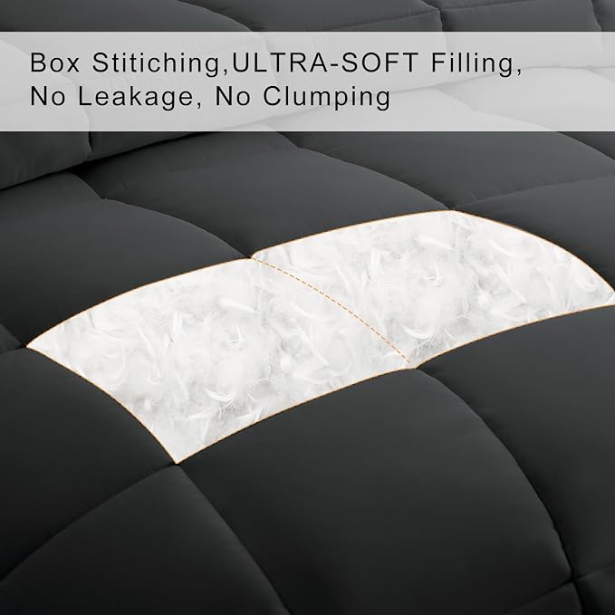 COHOME Twin/Twin XL Size Comforter, All-Season Quilted Down Alternative Duvet - Image 3
