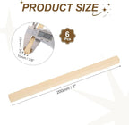 MECCANIXITY 6Pcs Basswood Sticks, 3/8" x 3/8" x 8" Square Wooden Dowel Rods - Image 2