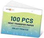 HTVRONT Heat Transfer Paper for Dark T Shirts -100 Pack 8.5x11" Iron on by HTVRONT