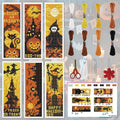 INFUNLY Halloween Cross Stitch Bookmarks Kit Evil Pumpkin Handmade Cross Stitch by INFUNLY
