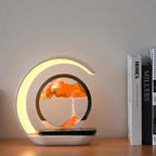 Moving Sand Art Lamp, Crescent LED Table Lamp - Image 6