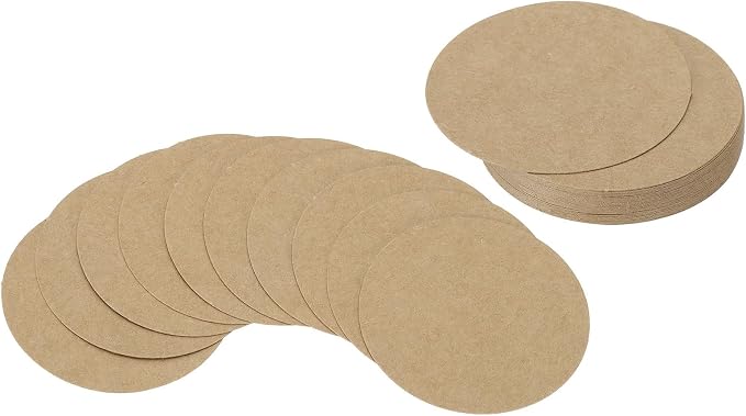 PATIKIL 2inch Circle Card Stock, Kraft Color by PATIKIL