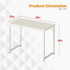 PayLessHere | 39 Inch Computer Desk | White | Office Desk - Image 3