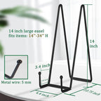 Decolore 5 Pack 14 Inch Black Picture Stand Large Plate Stand - Image 2