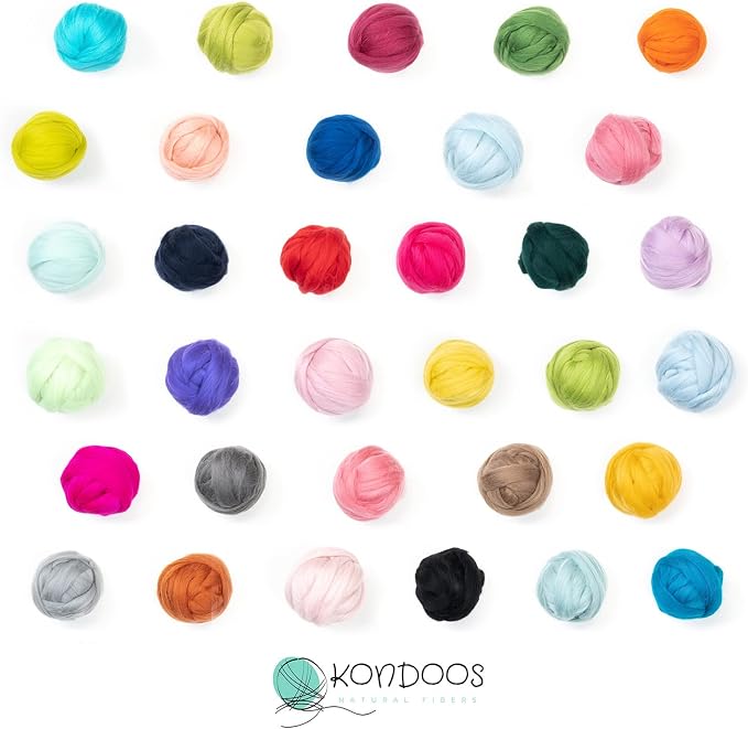Colored Natural Wool roving, 8 OZ. Best Wool - Image 5