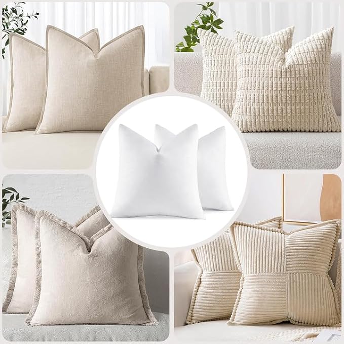 MIULEE 18x18 Pillow Inserts, Decorative Fluffy Throw Pillow Inserts Cotton - Image 7