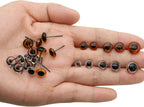 140Pcs Needle Felting Eyes 6-10mm mini Glass Amber - Image 5