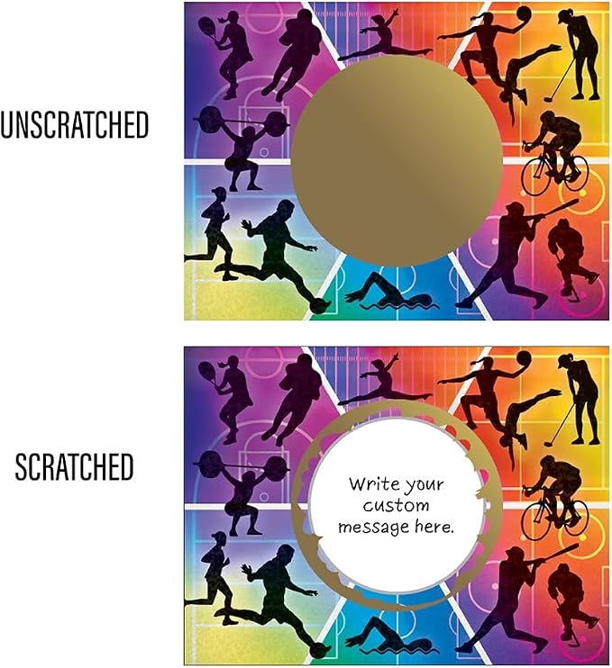 My Scratch Offs Sports Design DIY Scratch Off Cards, 3 x 4 inches, 20 Pack - Image 4