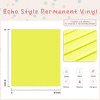 Tintnut Boho Permanent Vinyl 8 Sheets 12x10in Pastel Yellow Adhesive Vinyl | - Image 2