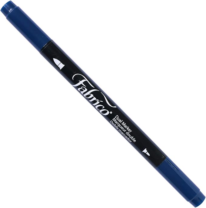 Tsukineko Dual-Ended Fabrico Marker Color-Fast, Midnight Blue - Image 4