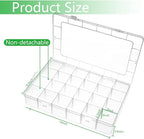 Gbivbe Large 24 Grids Plastic Organizer Box Adjustable Dividers, Art DIY Crafts - Image 2