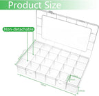 Gbivbe Large 24 Grids Plastic Organizer Box Adjustable Dividers, Art DIY Crafts - Image 3