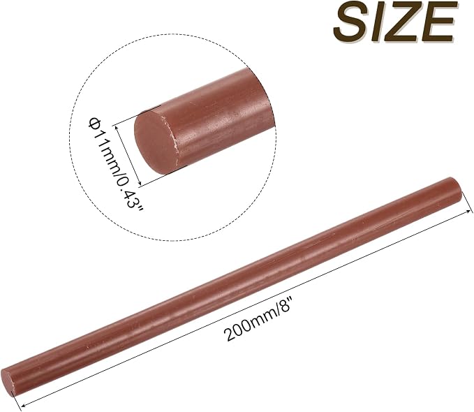 uxcell 30pcs 11mm x 200mm Full Size Hot Glue Gun Sticks 8-inch x 0.43-inch High - Image 2